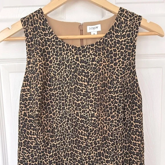 J Crew Leopard/Cheetah/Animal Print Sleeveless Dress - Picture 2 of 6